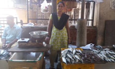 Ramila Pujjar in the fish market in Panjim, Goa.