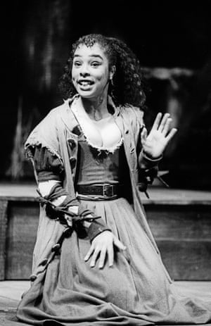 As Amie in A Jovial Crew by Richard Brome at the Royal Shakespeare Company’s Swan theatre, Stratford-upon-Avon, in 1992. Okonedo joined the RSC after leaving Rada.