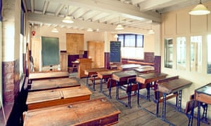 A schoolroom at the  Copperfield Road school in Hackney