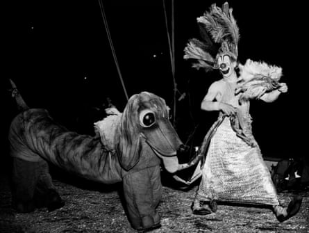 Lou Jacobs and his dog at Madison Square Garden, New York, 1940.