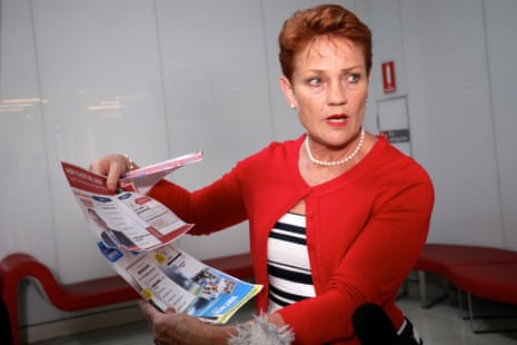One Nation leader Pauline Hanson