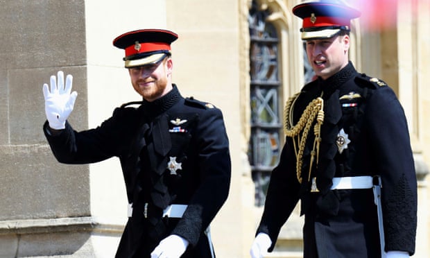 Prince Harry on his wedding day in 2018, with Prince William