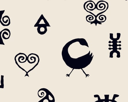 Various Adinkra symbols from the Ghanaian Akan culture.