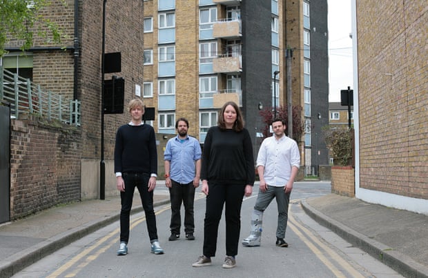 L-R, Simon Chouffot, Rachel Bagenal, Harry Dwyer and Neil Double, co-founders of Naked House