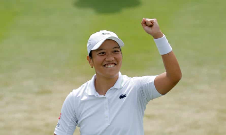 Tan celebrates her victory over Boulter on Court 2.