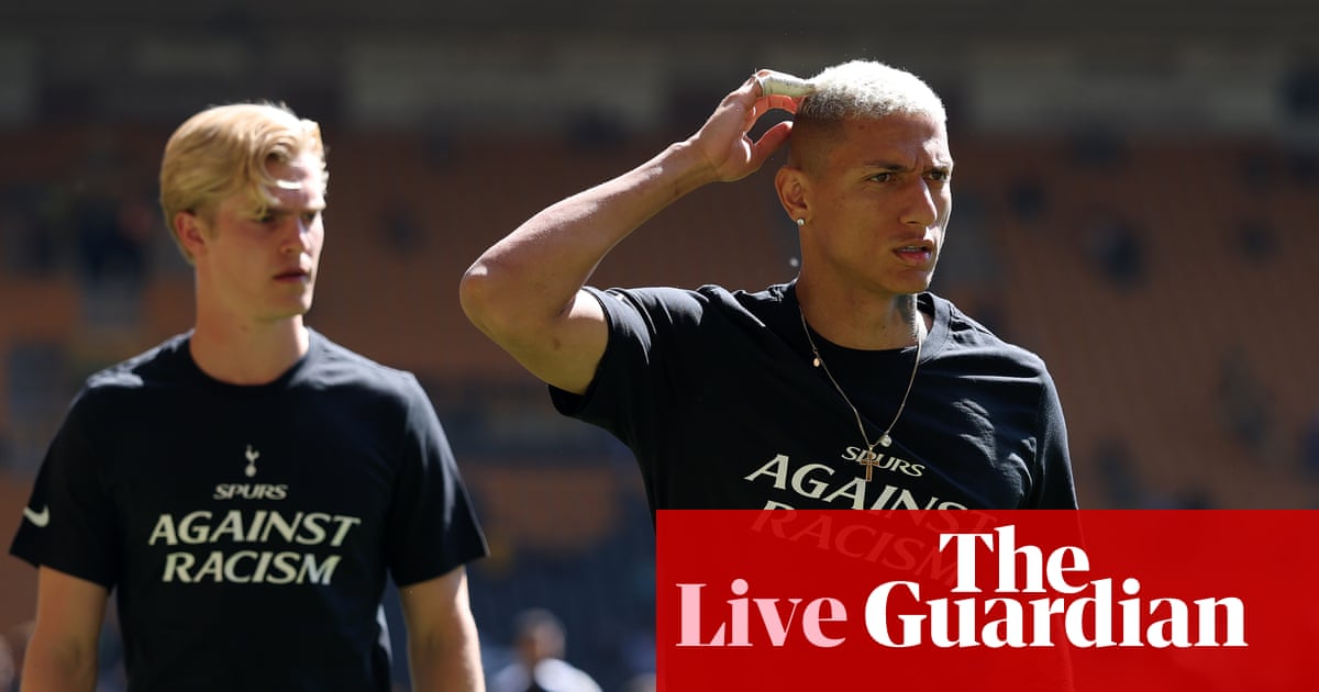Wolves v Tottenham, West Ham v Everton, and more: football clockwatch – live