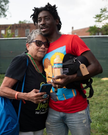 Tahir Johnson and friend at the National Cannabis Festival.