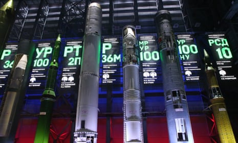 Russian strategic missiles on display in Moscow