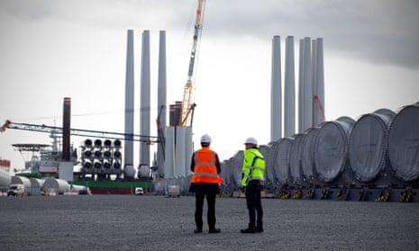 Workers at the Siemens Gamesa offshore blade factory, Hull.