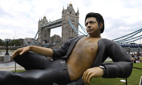 Statue of US actor Jeff Goldblum in London