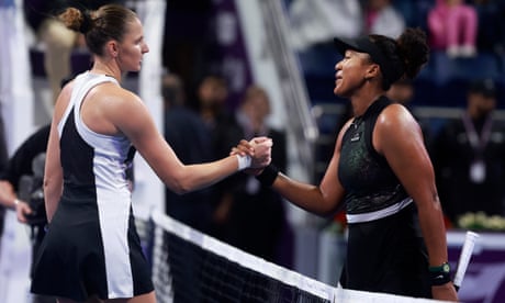 Naomi Osaka edged out by Karolina Pliskova in Qatar Open quarter-final
