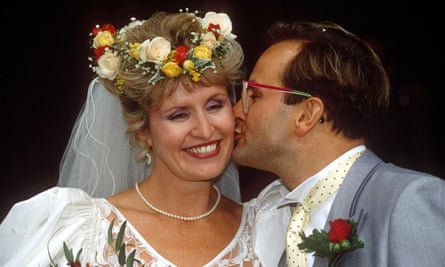 Timmy and Lynda Mallett at their wedding in 1990
