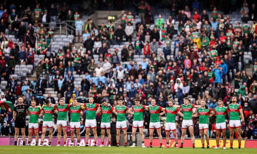 The
Mayo team at the All-Ireland semi-final in Croke
Park on14 August 2021.
