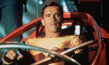 He won’t be back … Arnold Schwarzenegger in The Running Man, 1987