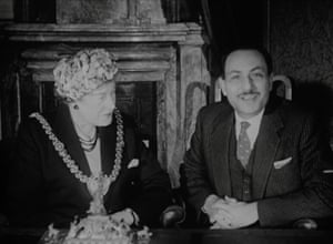 The presenter of Moslems in Britain with the mayor of Cardiff.