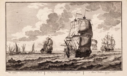 An image from 1716 of a ship likely to have been similar to the Rooswijk