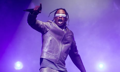 Travis Scott review – fireworks and lasers announce rapper's post