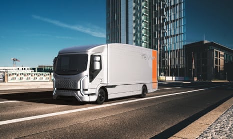 A digital illustration of Tevva’s 7.5-tonne electric truck.