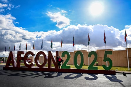 An Afcon 2025 sign in Morocco