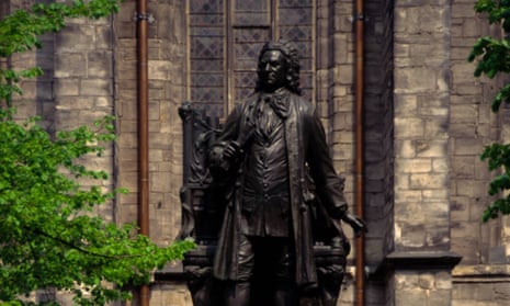 A statue of JS Bach in front of the Thomas Church in Leipzig, Germany, where his St Matthew Passion was first performed in 1727.
