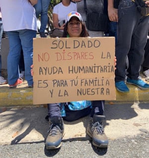 Milagros Ortiz protests in Caracas