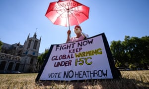 Demonstrators protest against the proposed third runway at Heathrow airport