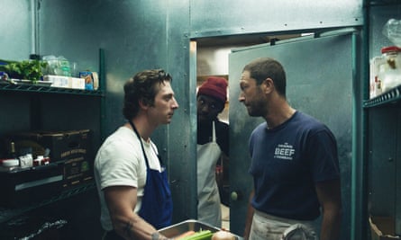 Jeremy Allen White, Lionel Boyce and Ebon Moss-Bachrach in The Bear.