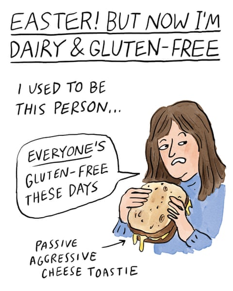Gluten free easter cartoon, panel 1