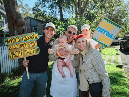 Paul Woods (centre) had his family there in support as he competed in the Pearly Spurtle.