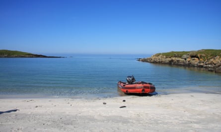 Beach on Ceann Ear island, the Monach Isles,  Scotland