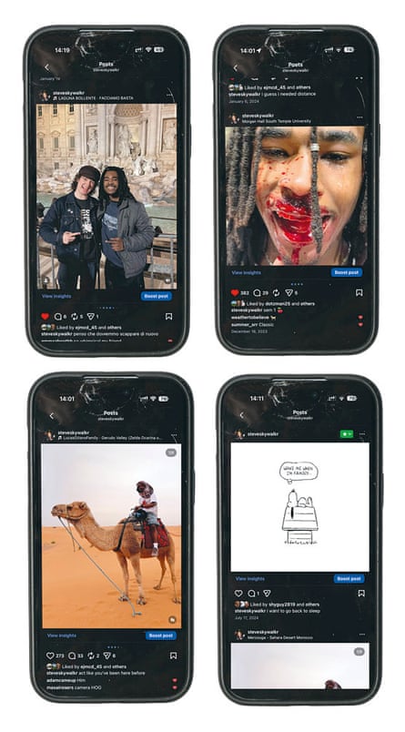 Images from Stevie's social media feeds