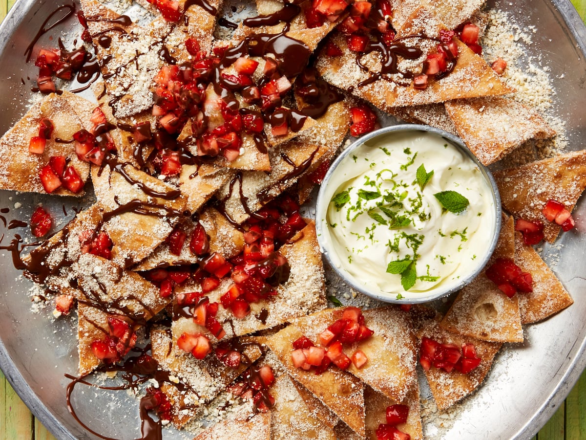 Liam Charles S Recipe For Sweet Nachos With A Popcorn Sugar And Lime Dip Food The Guardian