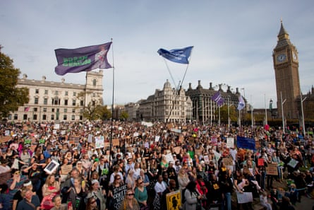 Trafalgar Square filled with protesters