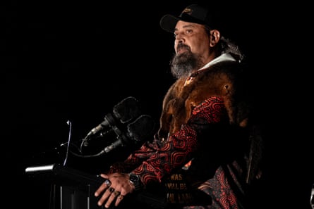 Uncle Mark Brown at the Shrine of Remembrance in Melbourne.
