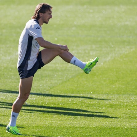 Luka Modric in training on Monday.