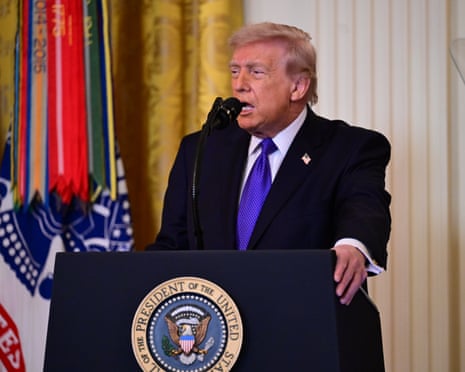 US President Donald Trump speaks about Operation Epic Fury