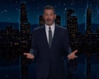 Jimmy Kimmel on Trump’s joke about Iran bombing LA: ‘Our own president wishing death to America’
