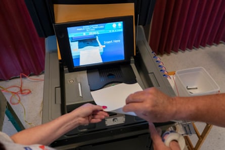 a person voting