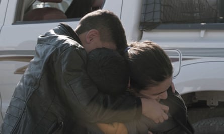Emotional scenes in the documentary as Mediha is reunited with her brothers after years apart.