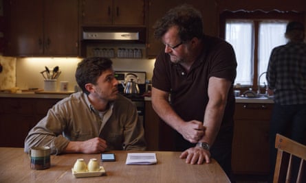 Kenneth Lonergan (right) directs Casey Affleck during the filming of Manchester By The Sea.