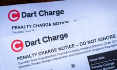 Dart charge 'do not ignore' penalty notice.