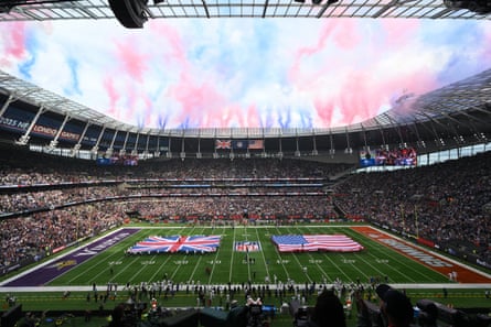 A view inside Tottenham Hotspur Stadium before an NFL game there last year
