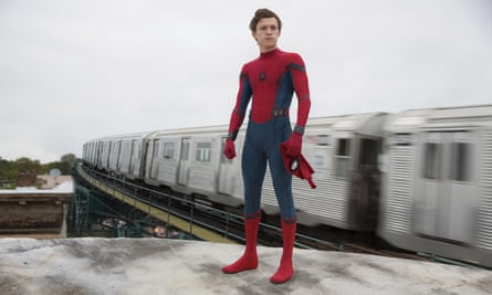 Tom Holland in Spider-Man: Homecoming. He credits director Jon Watts with ‘grounding a character who has been flying so high in the sky for so long’.