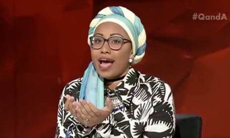 Youth Without Borders founder and Sudanese-born engineer Yassmin Abdel-Magied on the ABC’s Q&amp;A program.