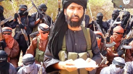 Abu Walid al-Sahraoui, leader of the Islamic State in the Greater Sahara, and his followers