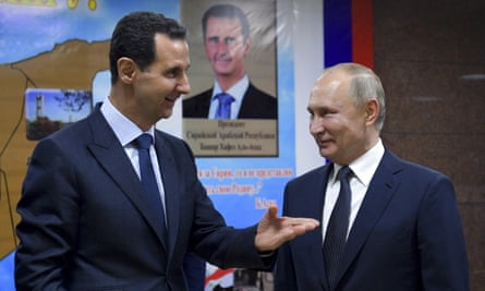 Assad and Putin during their meeting in Damascus, Syria, in January 2020.