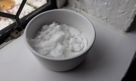 Bowls of salt used to soak up the damp.