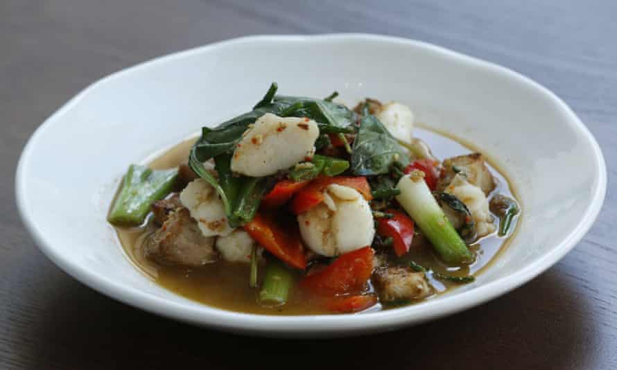 'Chilli kick': monkfish curry.