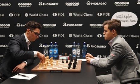 World Chess Championship 2018 Tiebreak Game 1: Magnus Carlsen vs Fabiano  Caruana 