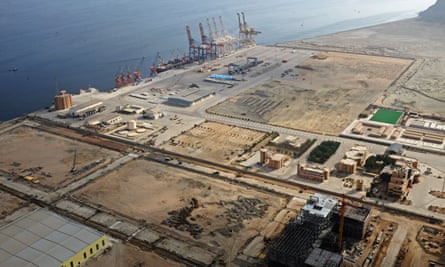Gwadar’s developing port, which will provide China with access to the Indian Ocean and the Arabian Sea.